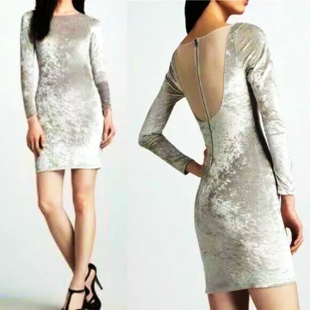 Alice + Olivia Silver Mini Dress